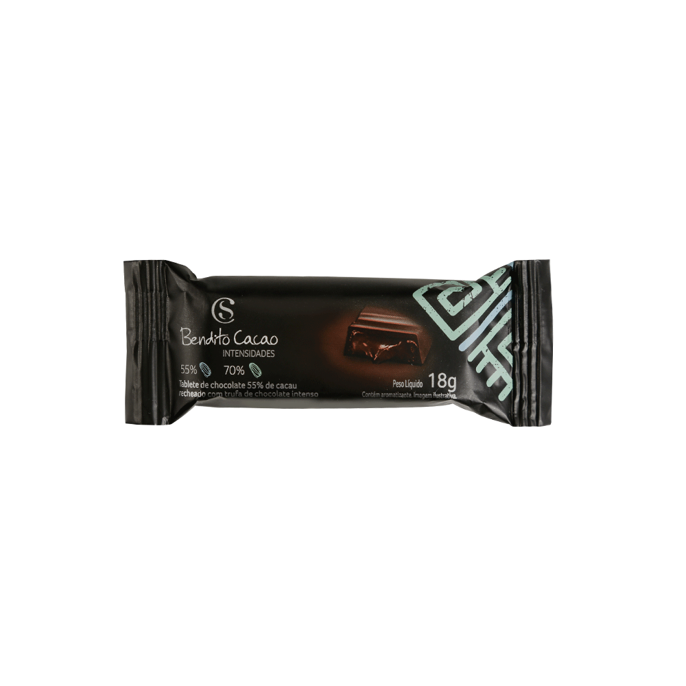 Tablete Bendito Cacao Intensidade com Recheio 18g, , large. image number 0