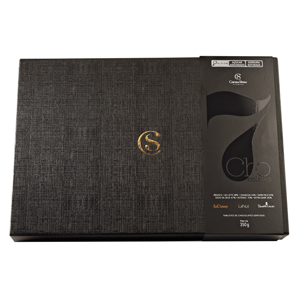 Caixa de Tabletes 7 Chocolates 350g, , large. image number 0