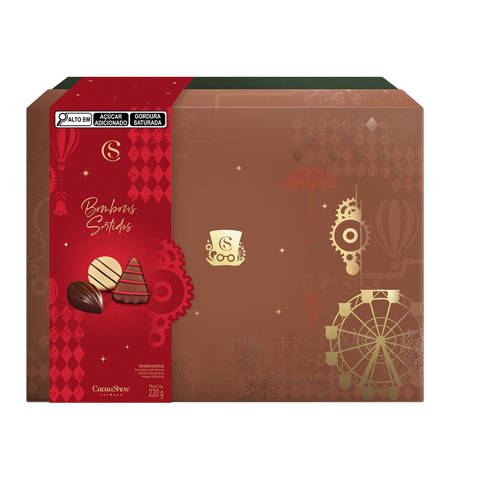 Caixa Cenário de Natal 220g, , large. image number 0