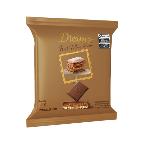 Tablete Dreams Mil-Folhas Avel&atilde; 50g
