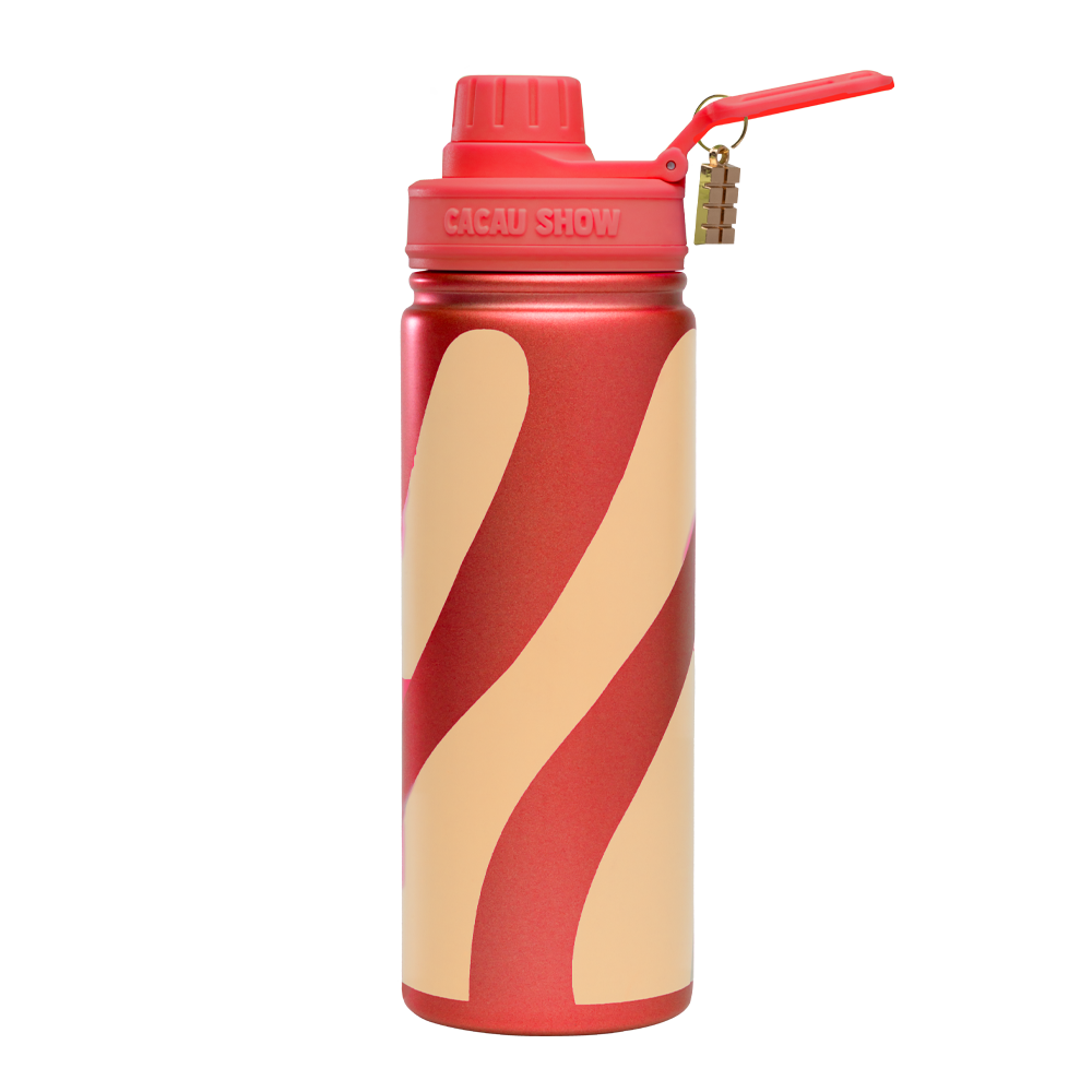 Garrafa T&eacute;rmica Rosa Cacau Show, , large. image number 0