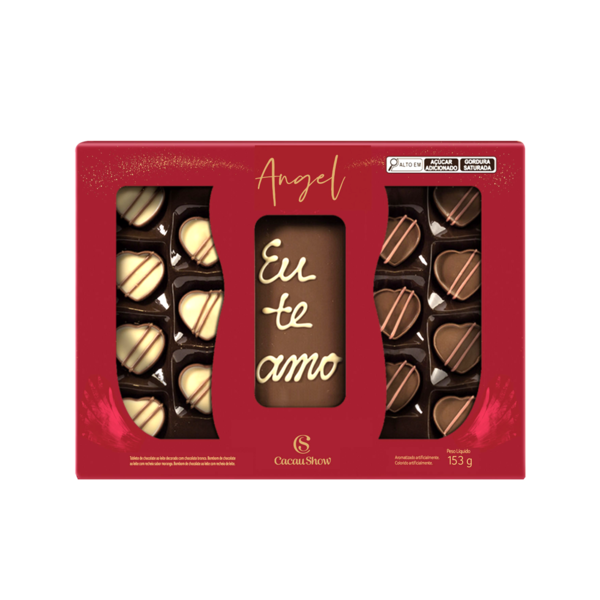 Caixa Artesanal de Bombons Del&iacute;cias de Amor 153g