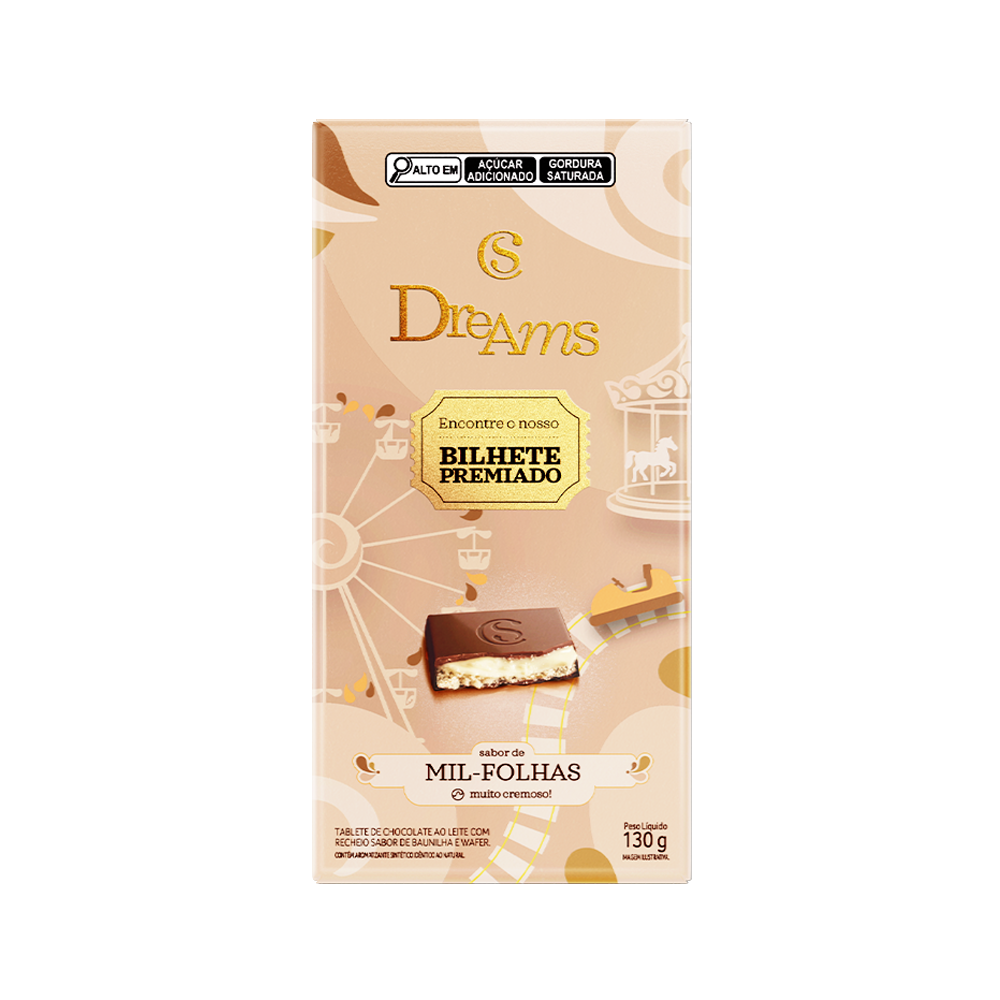 Tablete Dreams Mil-Folhas Edi&ccedil;&atilde;o Especial 130g, , large. image number 0