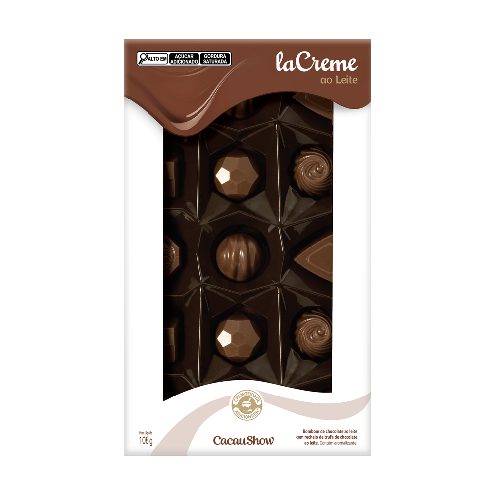 Caixa de Bombons Mini Show laCreme ao Leite 108g