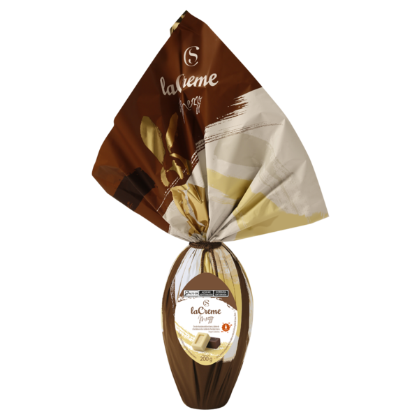 Ovo de Páscoa laCreme Mezzo ao Leite e Branco 200g