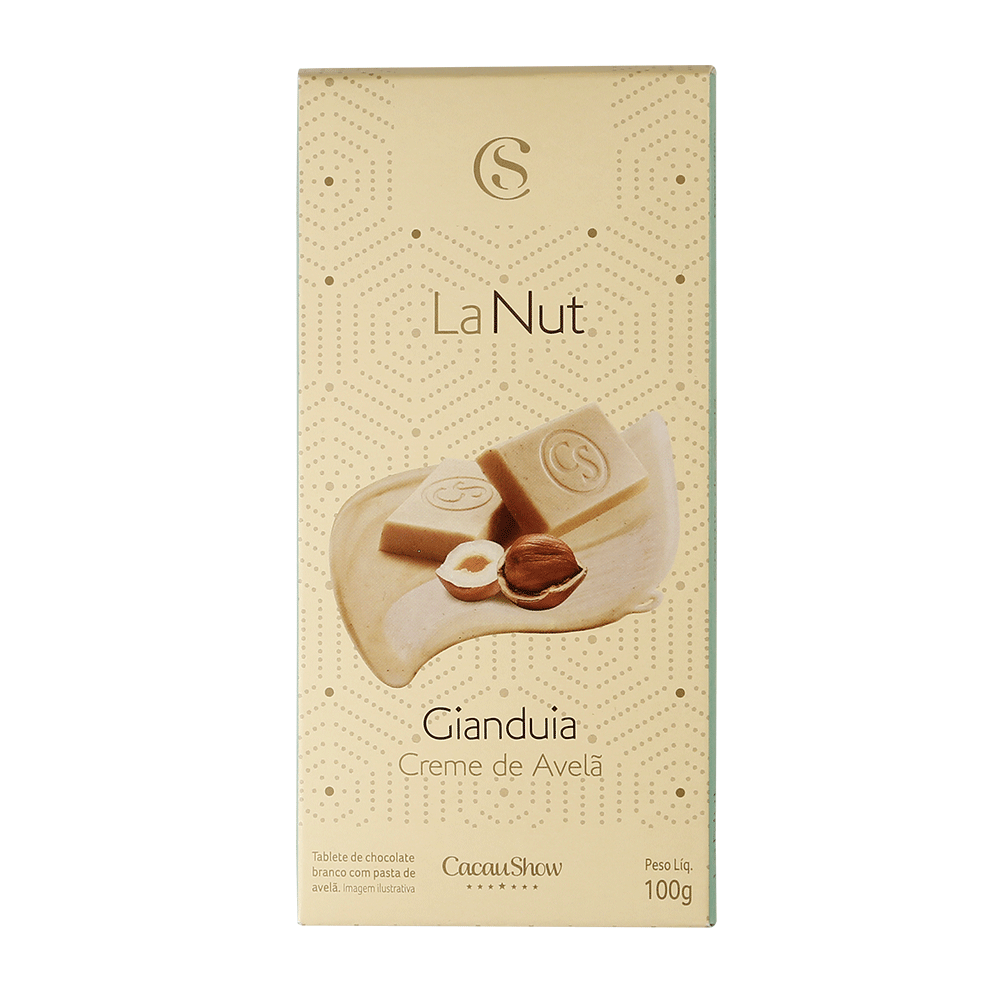 TABLETE LANUT AVELÃ COM CHOCOLATE BRANCO 100G null image number null
