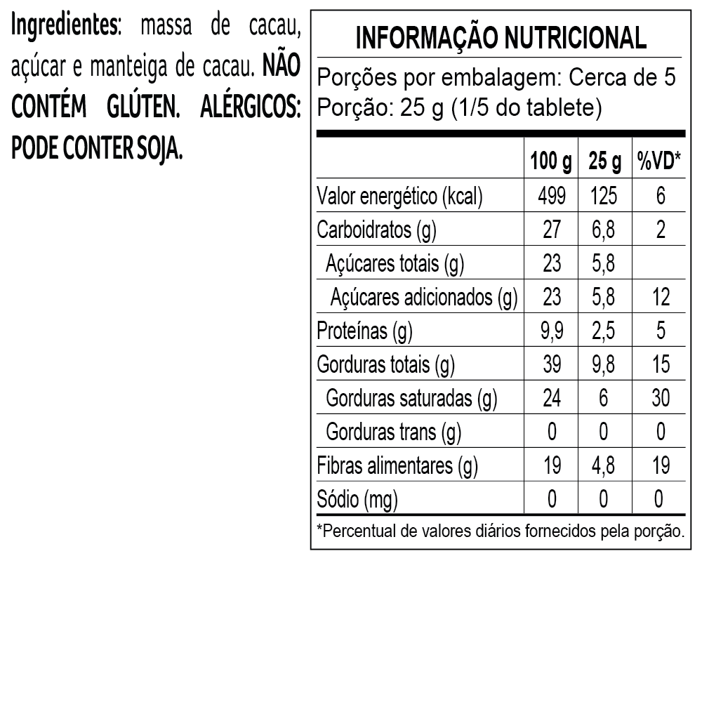 Tablete de P&aacute;scoa Bendito Cacao Vegano 72% 120g, , large. image number 1