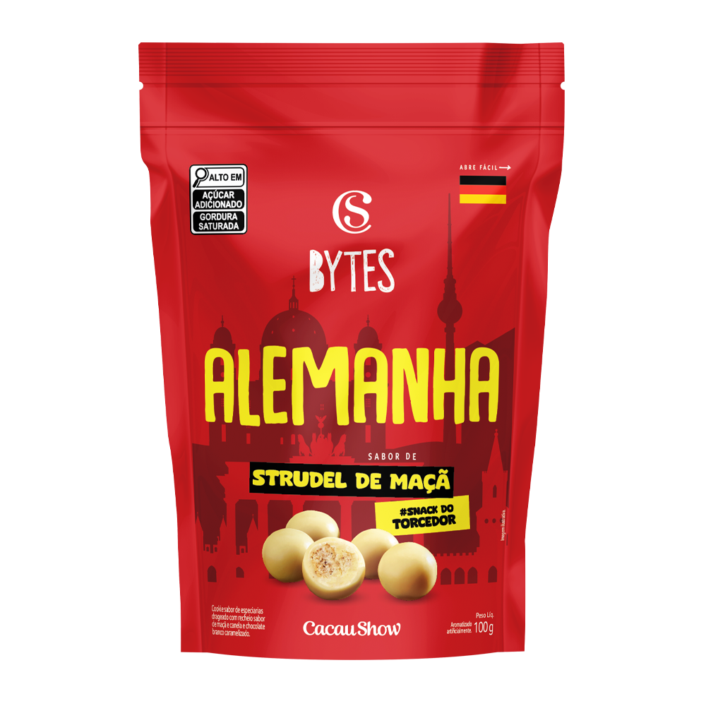 Drageado Bytes Alemanha Strudel de Ma&ccedil;&atilde; 100g, , large. image number 0