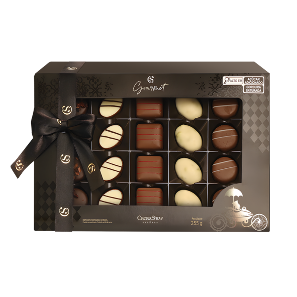 Caixa de Bombons Gourmet Sortidos 255g Caixa de Bombons Gourmet Sortidos 255g