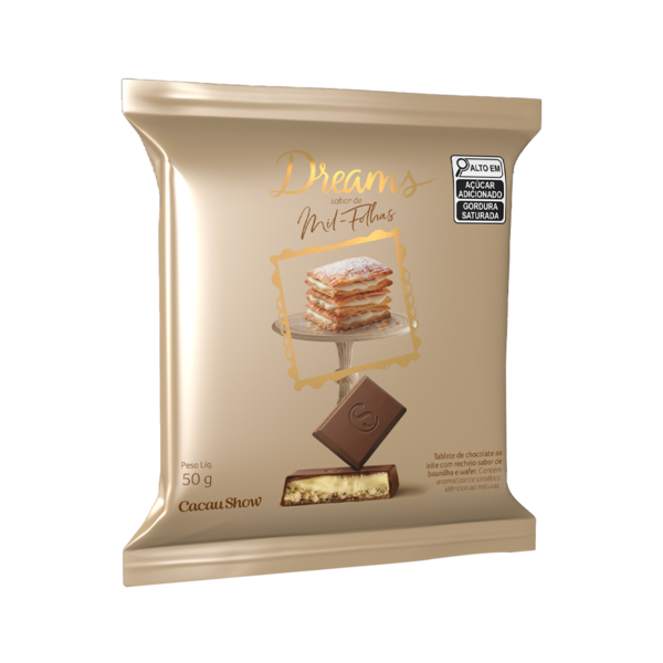 Tablete Dreams Mil-Folhas 50g