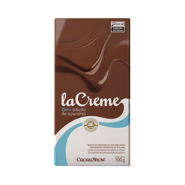 Tablete laCreme Zero Adi&ccedil;&atilde;o de A&ccedil;&uacute;car 100g