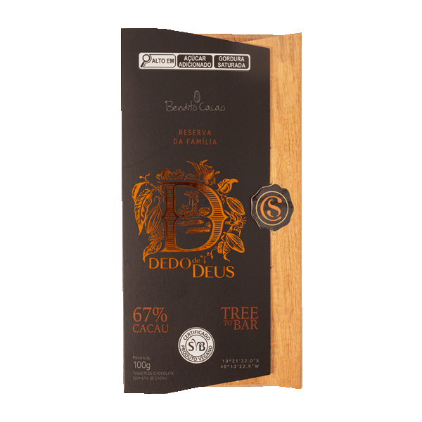 Tablete Dedo de Deus 67% Cacau 100g