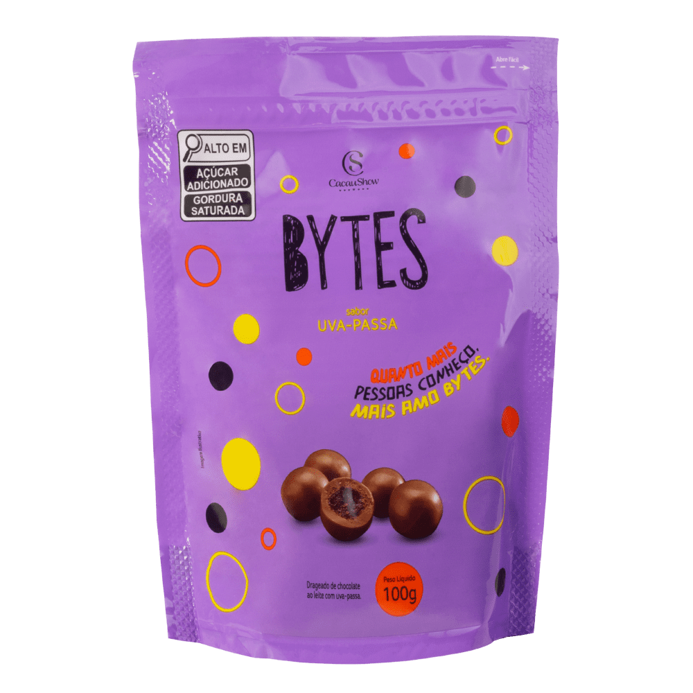 DRAGEADO BYTES DE UVA PASSA 100G, , large. image number 0
