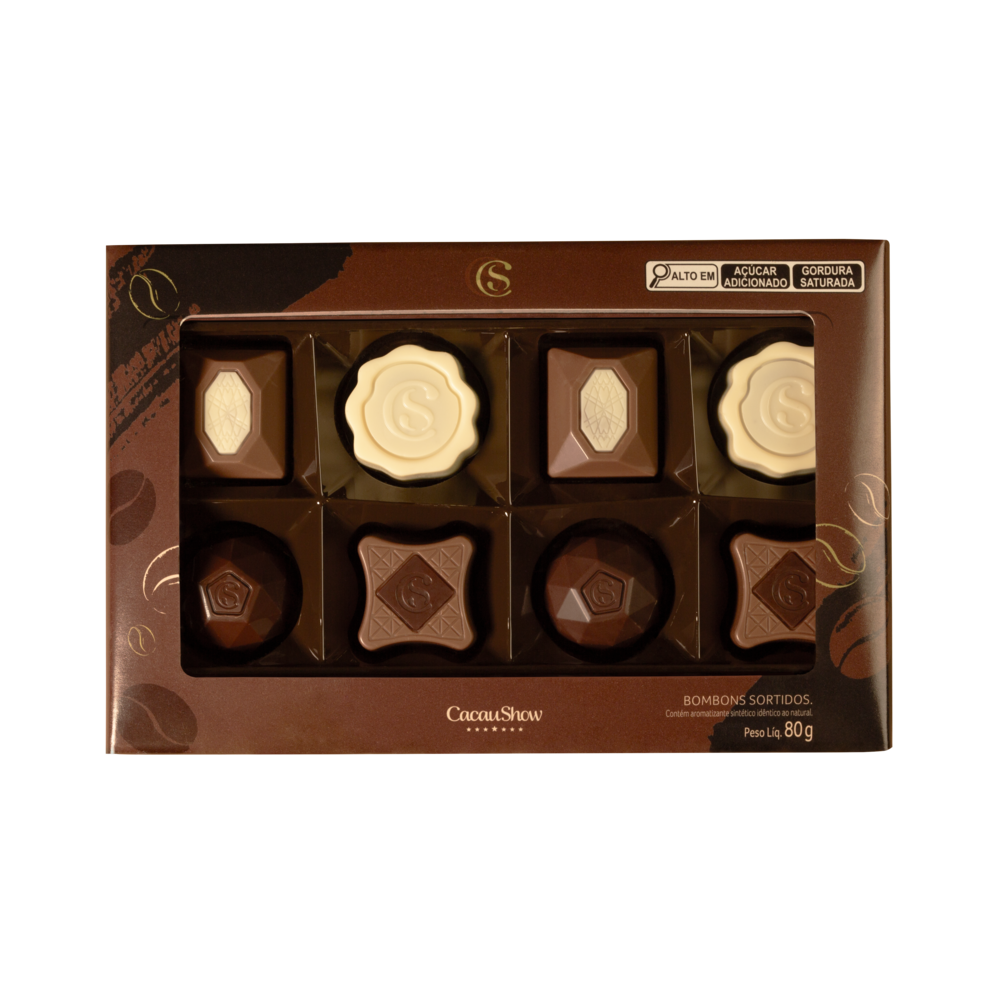 Caixa de Bombons Doce de Leite e Café 80g, , large. image number 0
