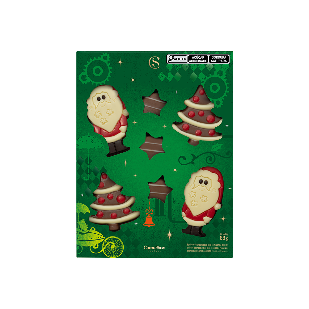 Caixa de Chocolates Cacau Magia Feliz Natal 88g, , large. image number 0