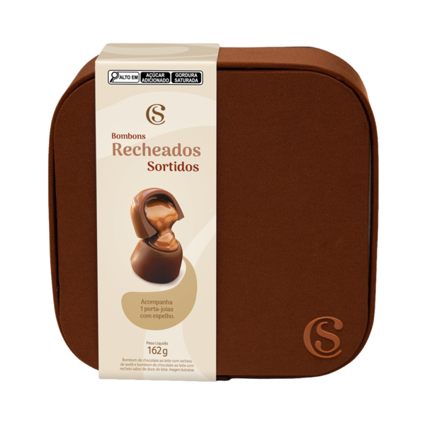 Porta Joias com Bombons de Doce de Leite e Avel&atilde; 162g