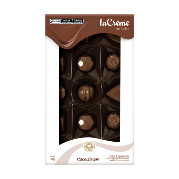 Caixa de Bombons Mini Show laCreme ao Leite 108g