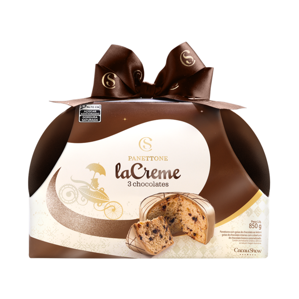 Panetone laCreme 3 Chocolates 850g Panetone laCreme 3 Chocolates 850g