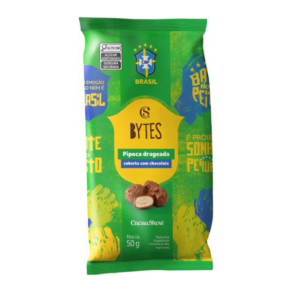 Pipoca com Cobertura de Chocolate ao Leite 50g