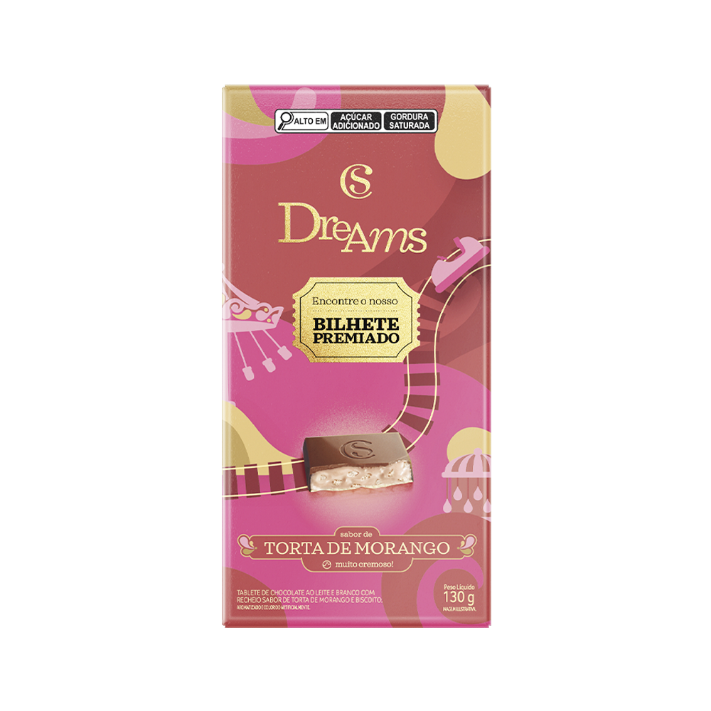 Tablete Dreams Torta de Morango Edi&ccedil;&atilde;o Especial 130g, , large. image number 0