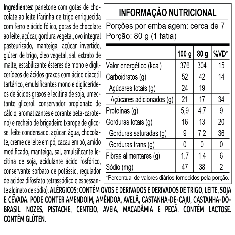 Panetone com Recheio de Brigadeiro 580g, , large. image number 2