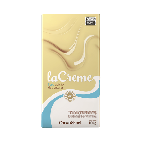 Tablete laCreme Branco Zero Adi&ccedil;&atilde;o de A&ccedil;&uacute;car 100g