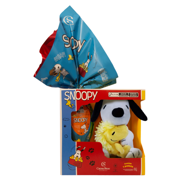 Ovo de Páscoa ao Leite Pelúcia Snoopy com Woodstock 170g