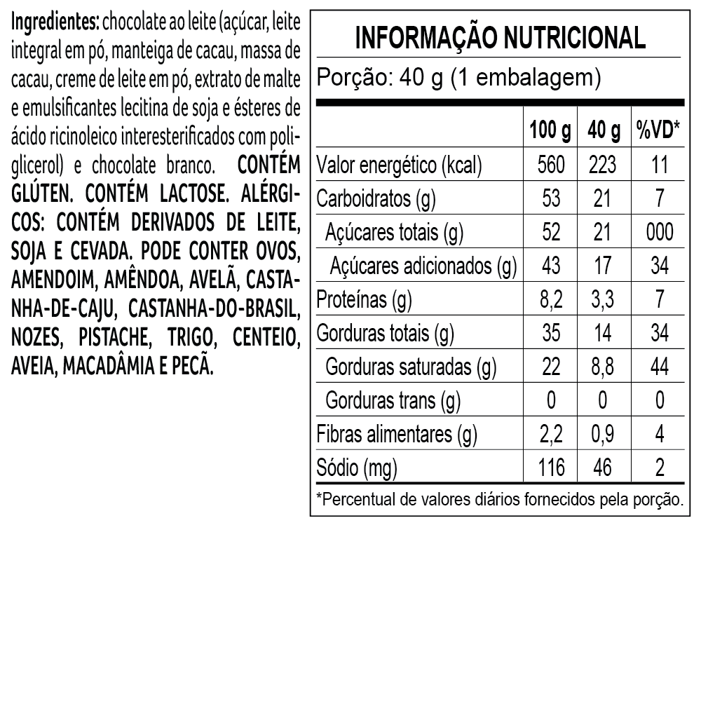 Tablete ao Leite Chocoarte Pais 40g, , large. image number 1