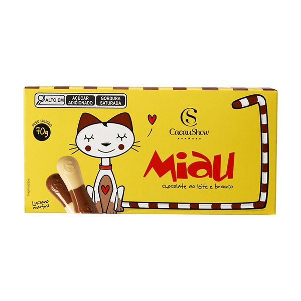Tablete Miau de Chocolate Mezzo 70g