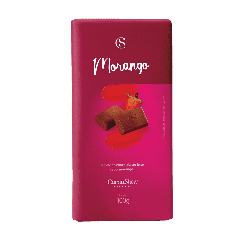 TABLETE DE MORANGO AO LEITE 100G null image number null