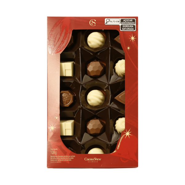 Caixa de Bombons Mini Show laCreme de Natal 108g