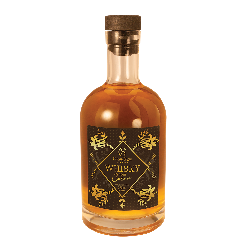 Garrafa de Whisky com Cacau Cacau Show 375ml, , large. image number 0