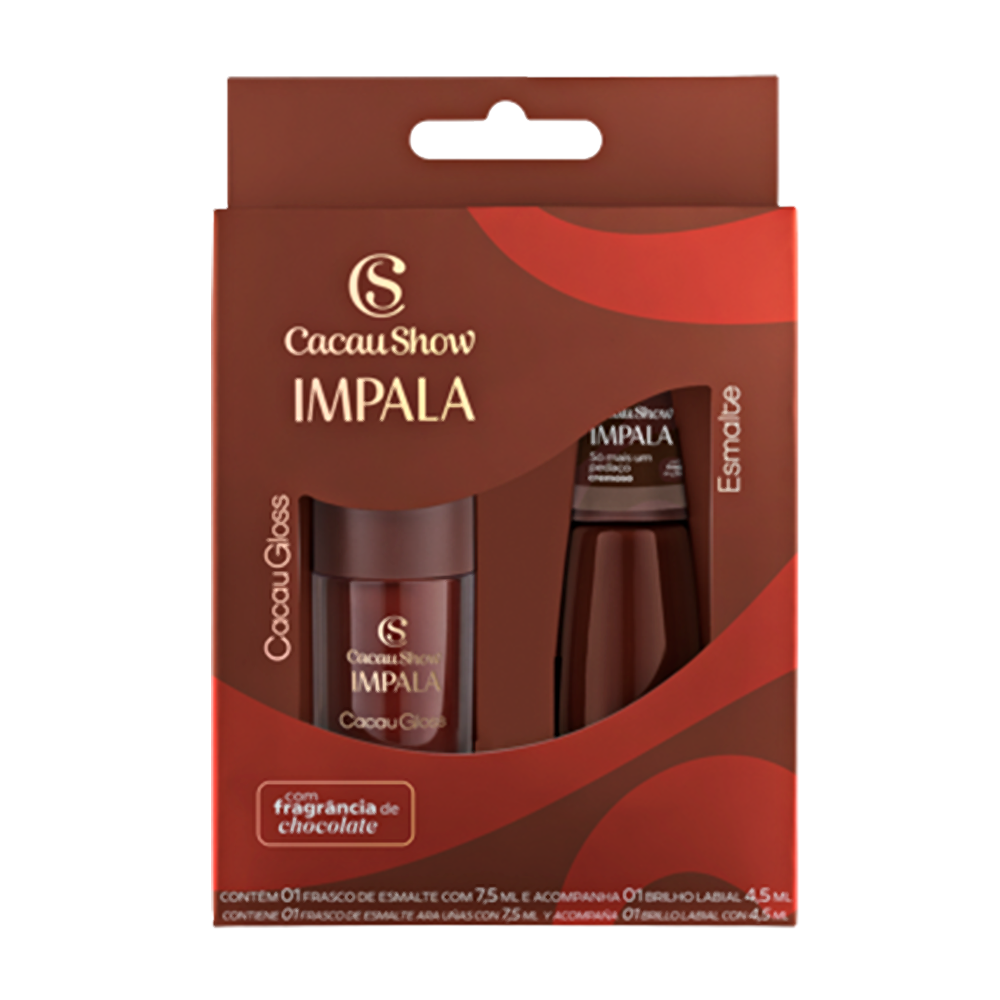Kit Impala Marrom com Esmalte e Gloss Labial, , large. image number 0