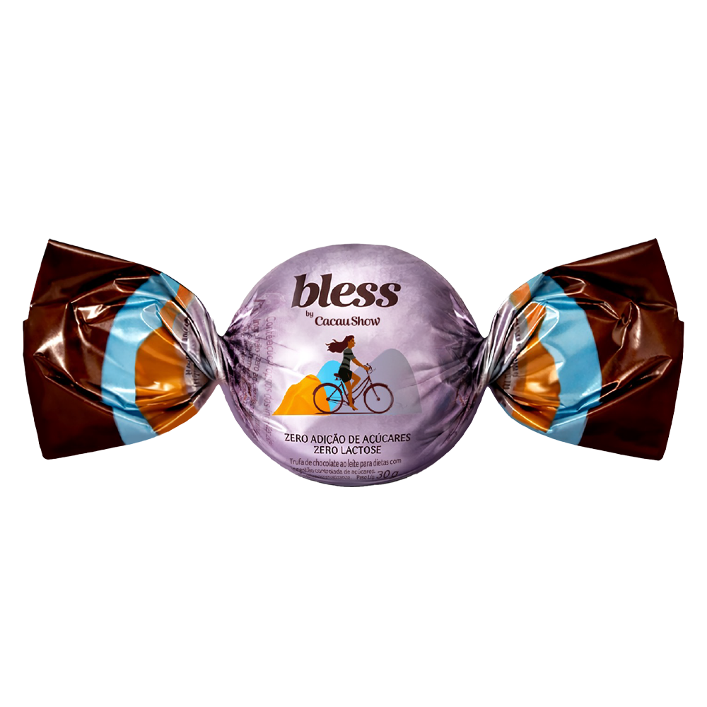 Trufa Bless Zero A&ccedil;&uacute;car e Zero Lactose de Chocolate ao Leite 30g, , large. image number 0