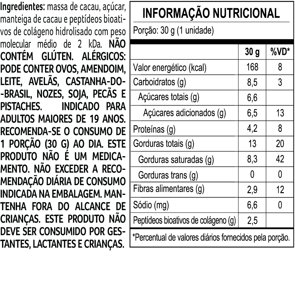 Tablete de Chocolate 70% Bendito Cacao Saúde da Pele 30g, , large. image number 2