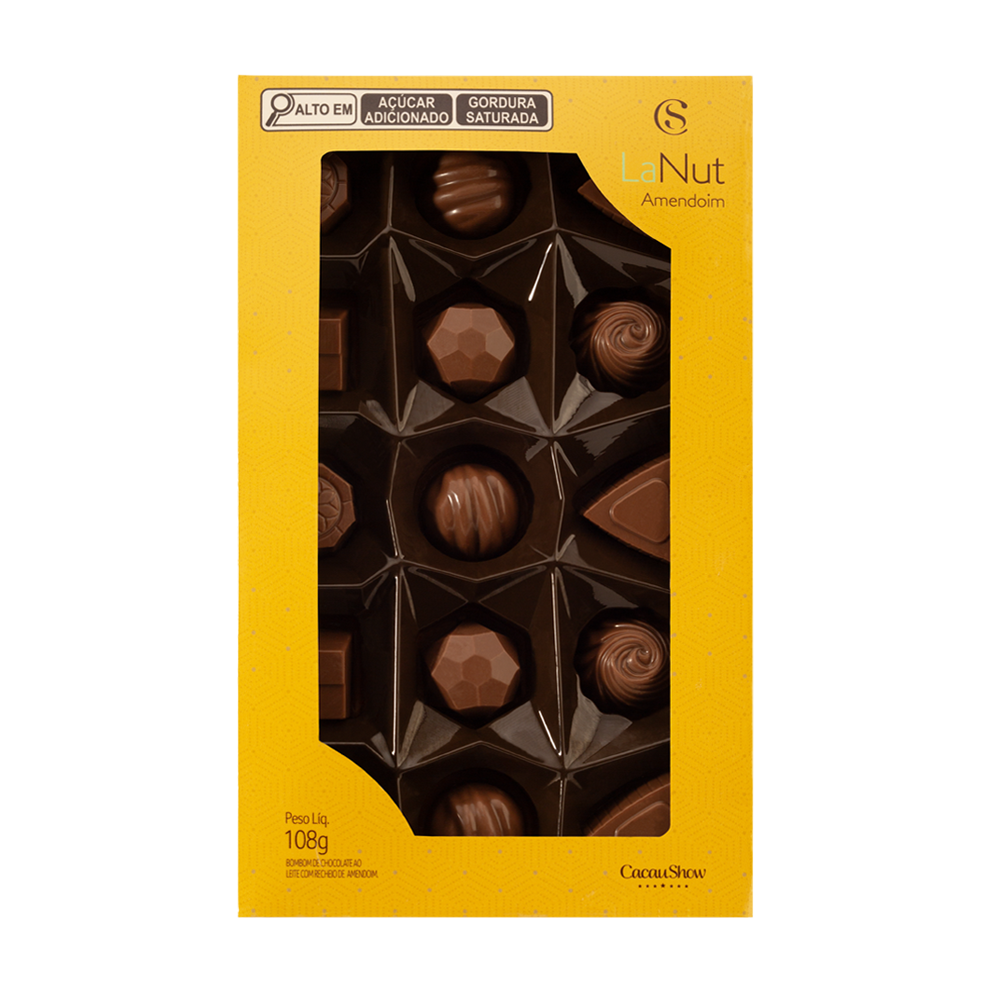 Caixa de Bombons Mini Show LaNut Amendoim 108g, , large. image number 0
