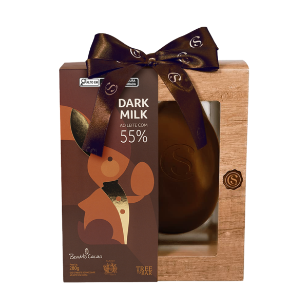 Ovo de Páscoa Bendito Cacao Dark Milk 55% Cacau 280g