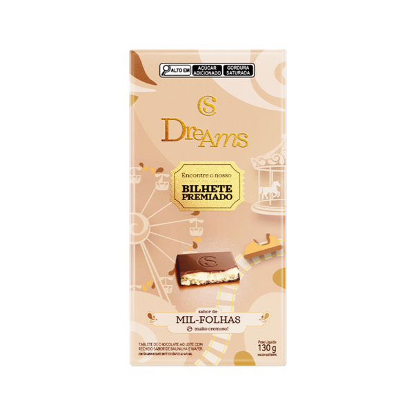 Tablete Dreams Mil-Folhas Edi&ccedil;&atilde;o Especial 130g