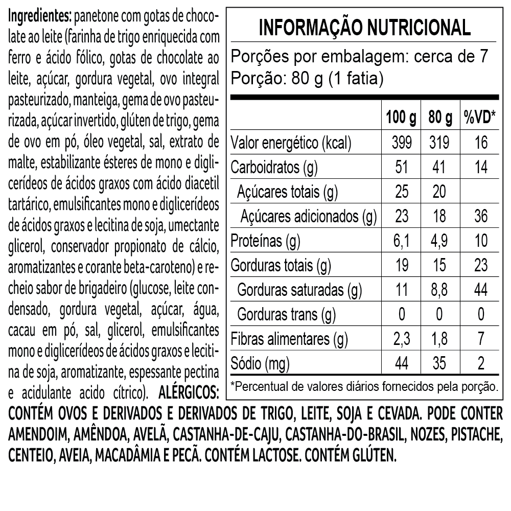 Panetone com Recheio de Brigadeiro 580g, , large. image number 2