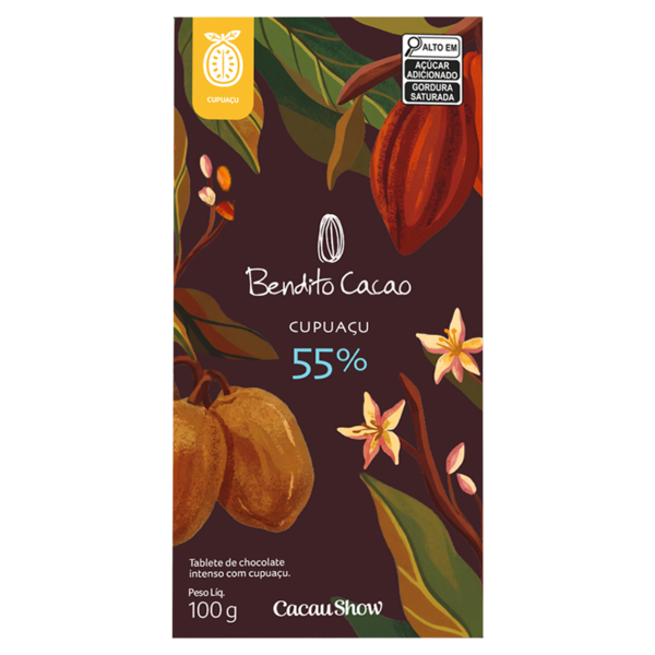 Tablete de Chocolate Bendito Cacao 55% com Cupua&ccedil;u 100g