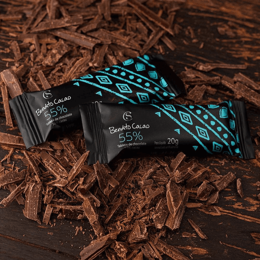 Tablete Bendito Cacao de Chocolate 55% Cacau 20g, , large. image number 1