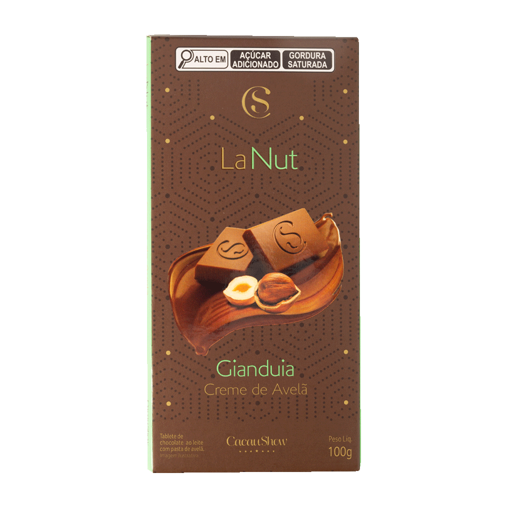 Tablete LaNut de Chocolate ao Leite e Avelã 100g, , large. image number 0