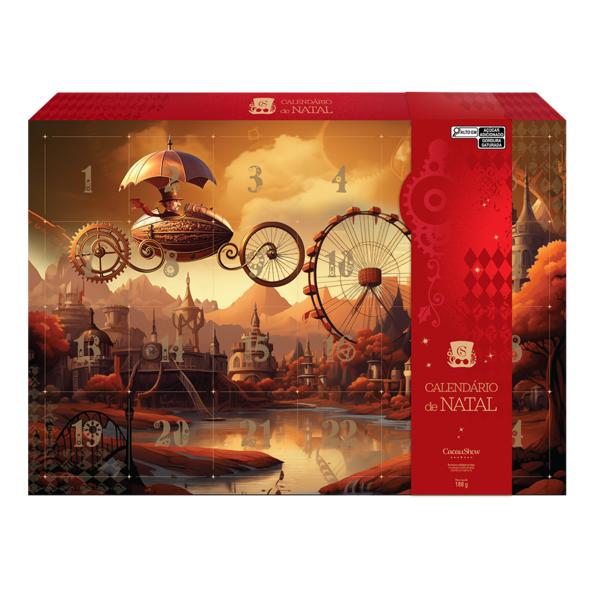Caixa de Chocolates Calendário Advento 188g Caixa de Chocolates Calendário Advento 188g