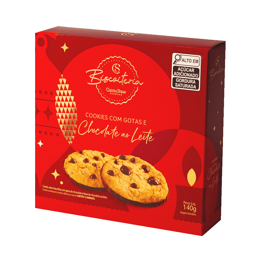 Cookies de Natal com Gotas ao Leite 140g, , large. image number 1