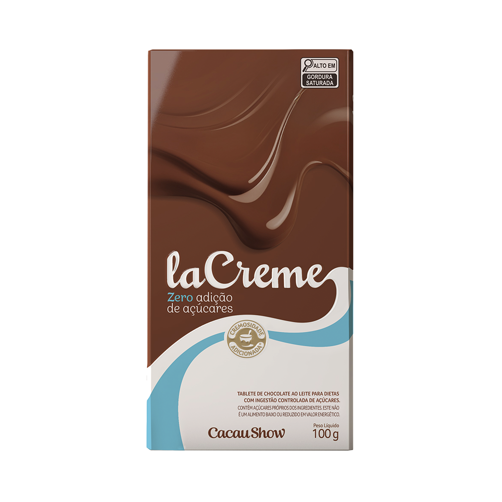 Tablete laCreme Zero Adi&ccedil;&atilde;o de A&ccedil;&uacute;car 100g, , large. image number 0
