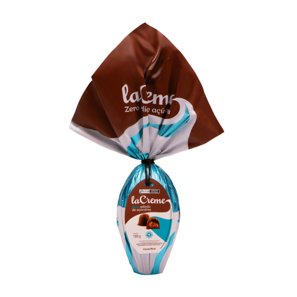 Ovo de P&aacute;scoa laCreme ao Leite Zero Adi&ccedil;&atilde;o de A&ccedil;&uacute;car 180g