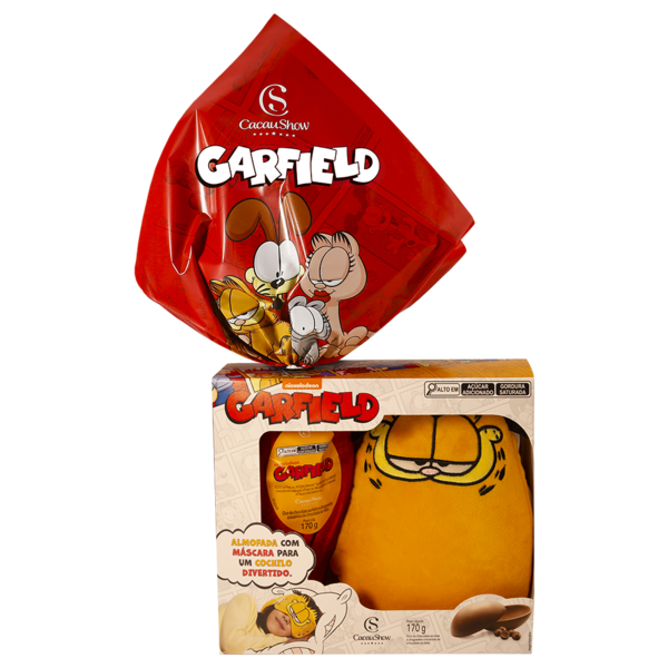 Ovo de Páscoa ao Leite Almofada com Tapa-Olho Garfield 170g