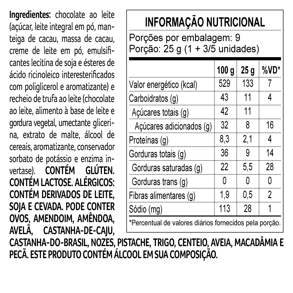 Caixa de Trufas laCreme ao Leite 225g, , large. image number 2