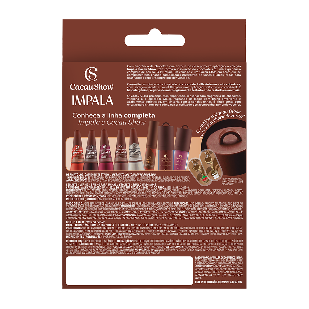 Kit Impala Marrom com Esmalte e Gloss Labial, , large. image number 3