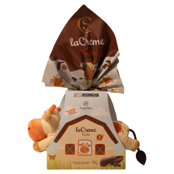 Ovo de Páscoa laCreme Kids ao Leite com Estojo 170g